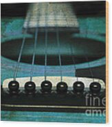 Edgy Abstract Eclectic Guitar 1 Wood Print