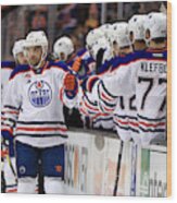 Edmonton Oilers V Anaheim Ducks - Game Two Wood Print