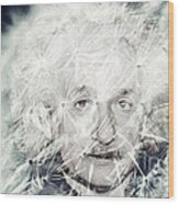 Einstein Dandy Wood Print