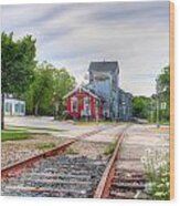 Elkhart Lake Off The Rail And Feed Mill Market Wood Print