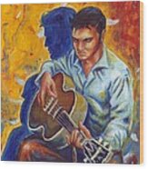 Elvis Presley- Shadow Duet Wood Print