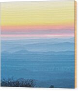 End Of Day Figueroa Mountain Wood Print