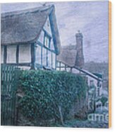 English Country Lane Wood Print
