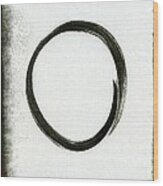 Enso #2 - Zen Circle Abstract Black And Red Wood Print