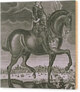 Equestrian Portrait Of Oliver Cromwell Wood Print