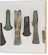 Europe Bronze Age Axes From Early To Late Wood Print