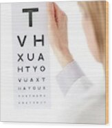 Eyesight Test Chart Wood Print