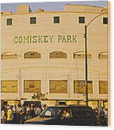 Facade Of A Stadium, Old Comiskey Park Wood Print