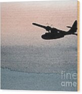 Fade Into Nothingness Pby Over Empty Sea Wood Print