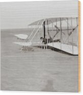 Failed First Wright Flyer Flight Wood Print