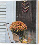 Fall Decorative Front Door Wood Print