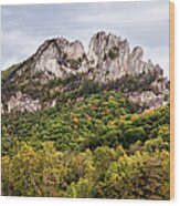 Fall On Seneca Rocks West Virginia Wood Print