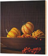 Fall Still Life Wood Print