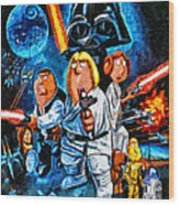 Family Guy Star Wars Wood Print