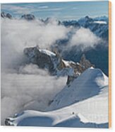 Fascinating Alpine World Chamonix Wood Print