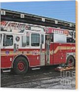 Fdny Ladder 128 At 7 Alarm Fire Wood Print