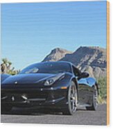 Ferrari And Canyon Wood Print