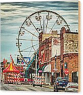 Ferris Wheel In Winona Wood Print