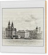 Ferry At Liverpool Terminal Wood Print