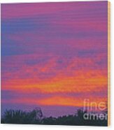 Fiery Florida Sunset 2 Wood Print