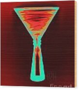 Fire And Ice Martini Wood Print