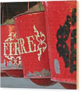 Fire Buckets At Calico Wood Print