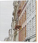 Fire Escapes New Orleans Wood Print