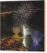 Fireworks Laigueglia 2013 3192q - Ph Enrico Pelos Wood Print