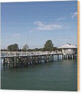 Fishing Pier Fort De Soto Wood Print