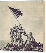 Flag Raising On Iwo Jima - Star Wars Wood Print
