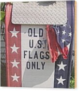 Flags Only Wood Print