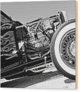 Automotive - Flames Of Yesterday Wood Print