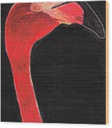 Flamingo Art By Sharon Cummings Wood Print