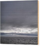 Flat Grey #skies And A Flat Grey #sea Wood Print