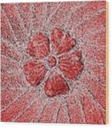 Fleur Scarlet Wood Print