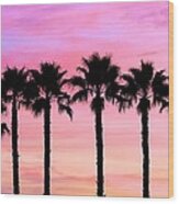 Florida Palm Trees Wood Print