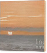 Florida Sunset In Gray Wood Print