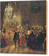 Flute Concert With Frederick The Great In Sanssouci Wood Print