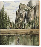 Flyin Yosemite Wood Print