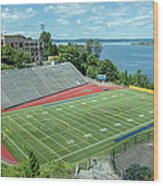 Football Field By The Bay Wood Print