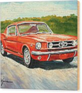 Ford Mustang 1965 Wood Print