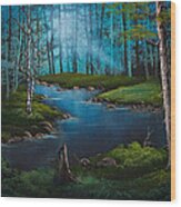 Forest River Wood Print