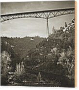 Foresthill Bridge In The Snow #3 Wood Print