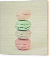 Four Macarons Wood Print