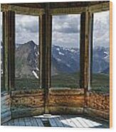 Four Windows Of Animas Forks Ghost Town In Colorado Wood Print