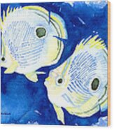 Foureye Butterflyfish Wood Print