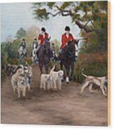 Fox Hunt Wood Print