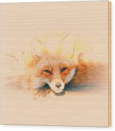 Foxy Wood Print