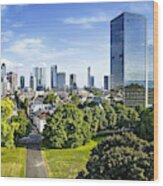 Frankfurt Skyline Wood Print