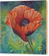 From The Poppy Patch Wood Print
